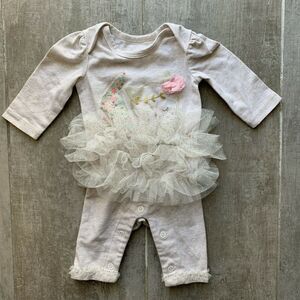 BABY STARTERS Baby Girls Outfit One-Piece Tulle Boho Glitter Fox CUTE Newborn